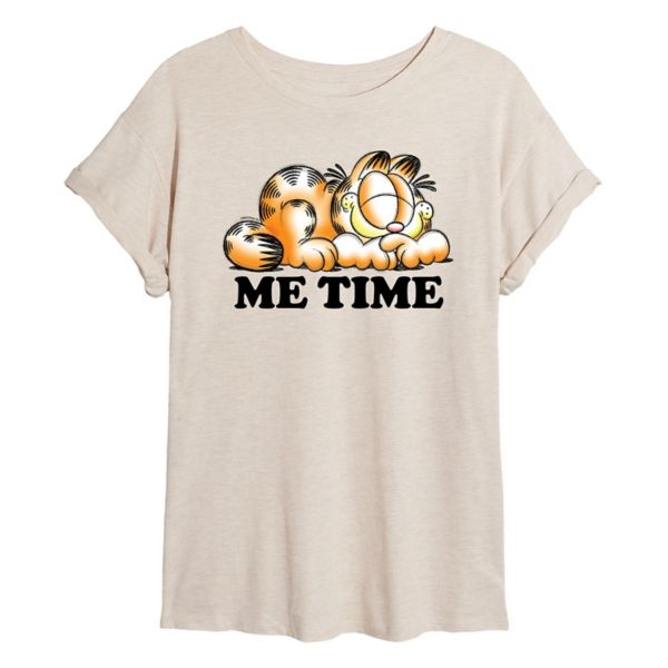 

Детская оверсайз футболка Garfield "Время для себя" Licensed Character, бежевый