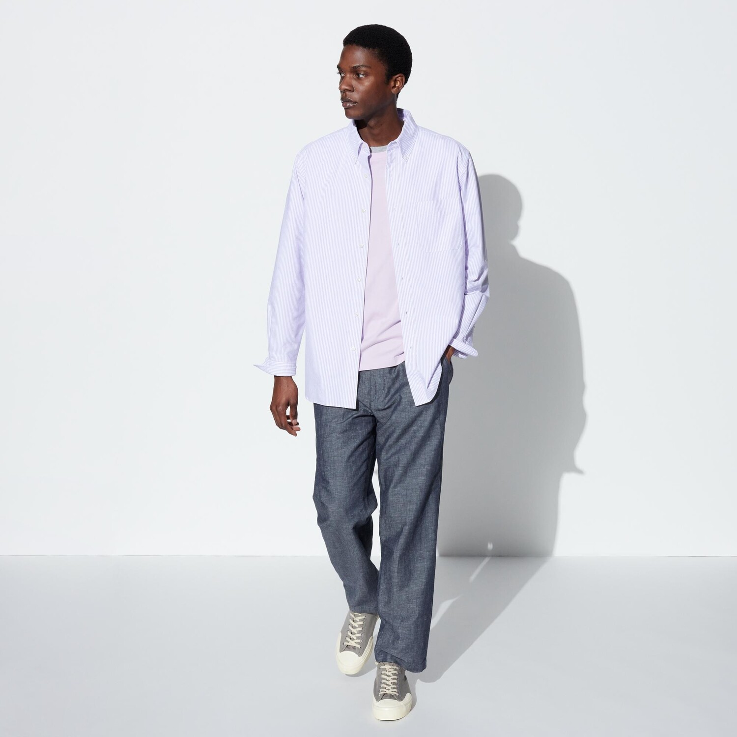 

Брюки UNIQLO из смесового льна, синий