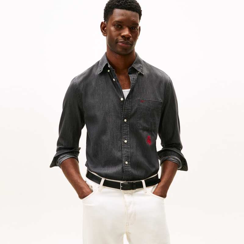 Tommy Hilfiger Джинсовая куртка мужская, Denim Gray 0IM — фото 3