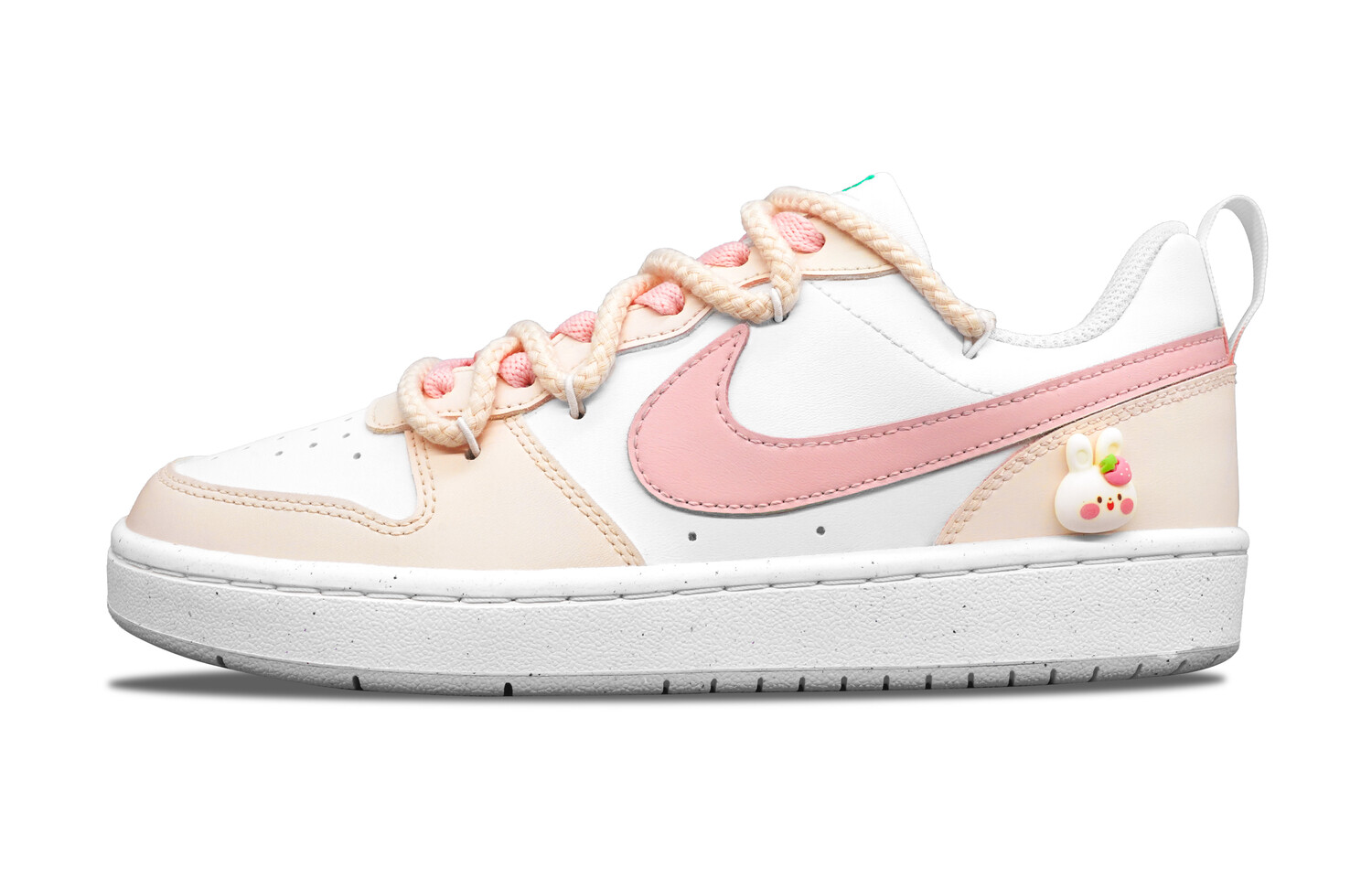 

Кроссовки Nike Court Borough Skateboarding Shoes Women's Low-top Yellow/white/pink, розовый