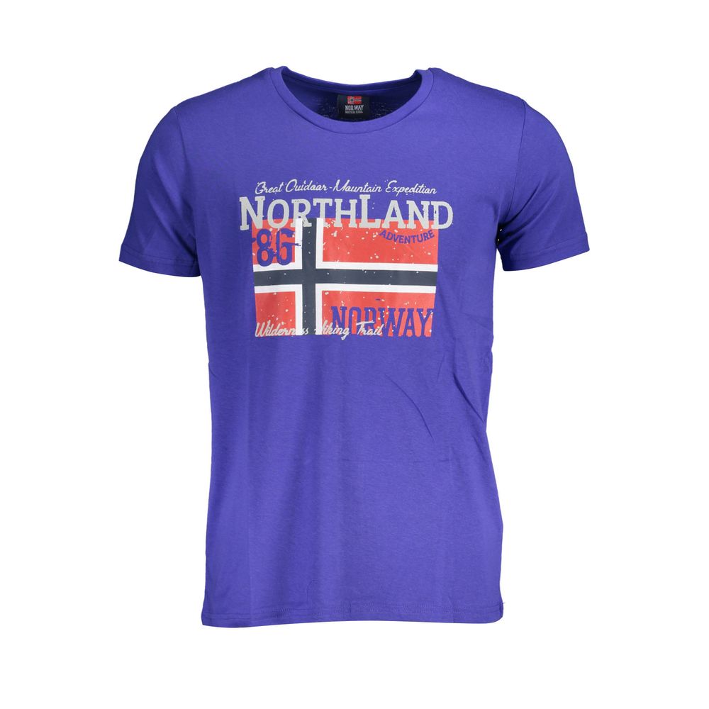 

Синяя хлопковая мужская футболка Geographical Norway