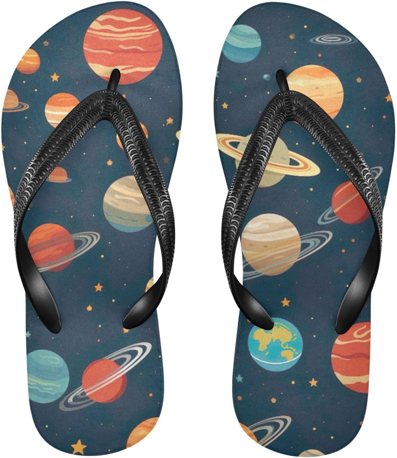 

Женские и мужские летние пляжные шлепанцы Space Planet Galaxy, повседневные сандалии для душа Kfbe