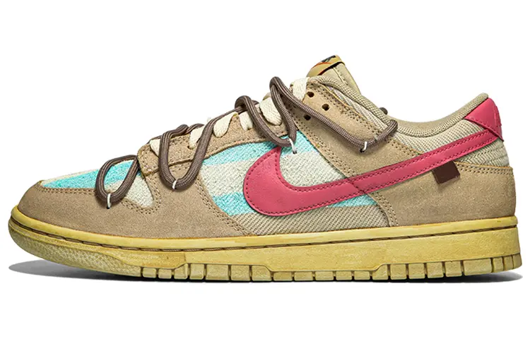 

Кроссовки Nike Dunk Skateboard Shoes Men Low-Top Pink Brown