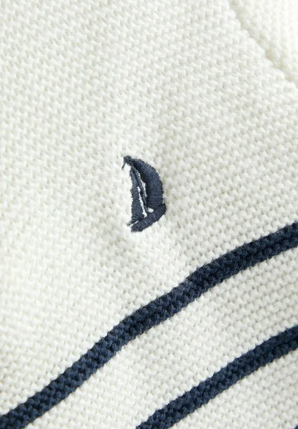 Джемпер в полоску с половинной молнией, стандартного кроя. Jojo Maman Bébé, Cream Navy Stripe — фото 3