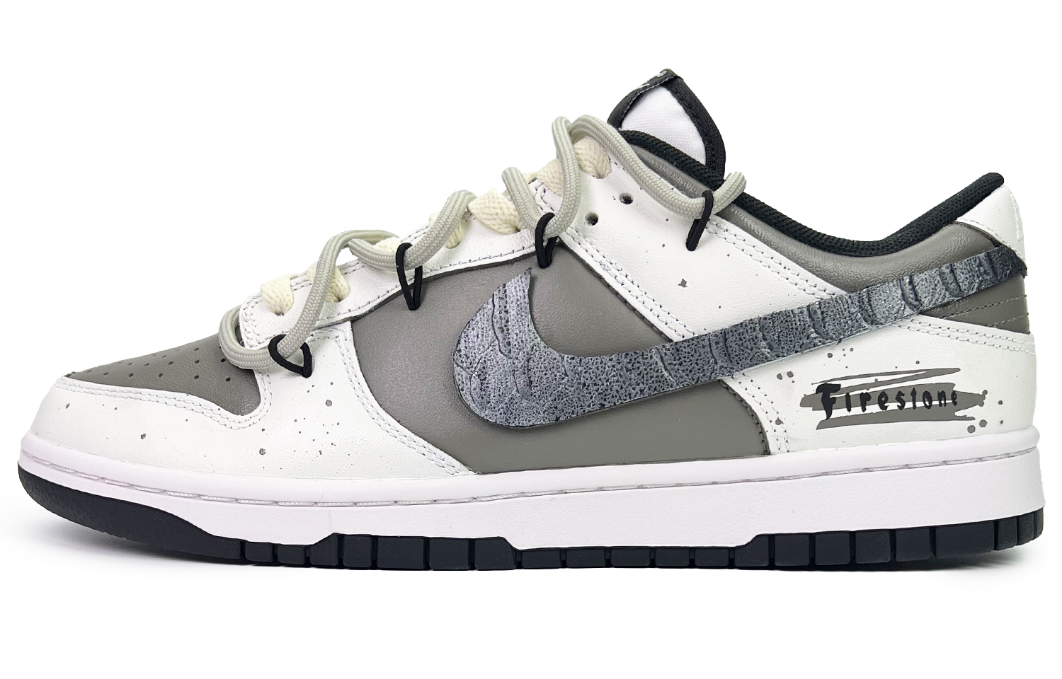 

Кроссовки Nike Dunk Skateboarding Shoes Men Low-top Grey/white, серый/белый