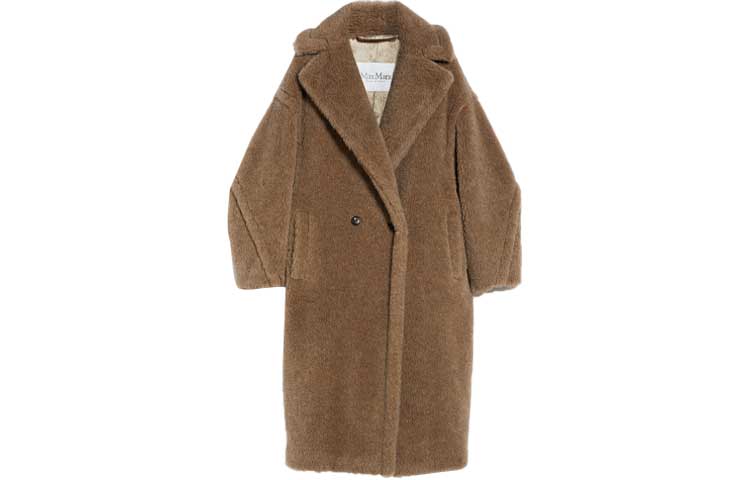 

MaxMara Длинный рукав пальто женское песочное, Sand
