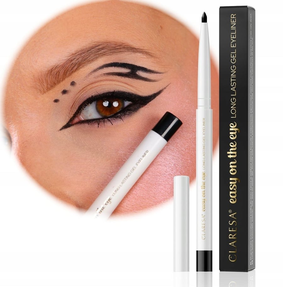 

Стойкий гелевый карандаш для глаз Claresa Easy On The Eye 01 Черный Puderek