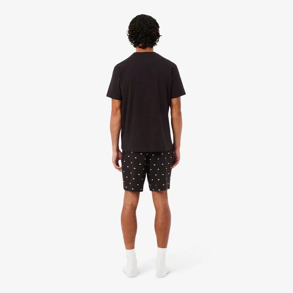 Мужская пижама с логотипом Lacoste чёрного цвета — фото 3