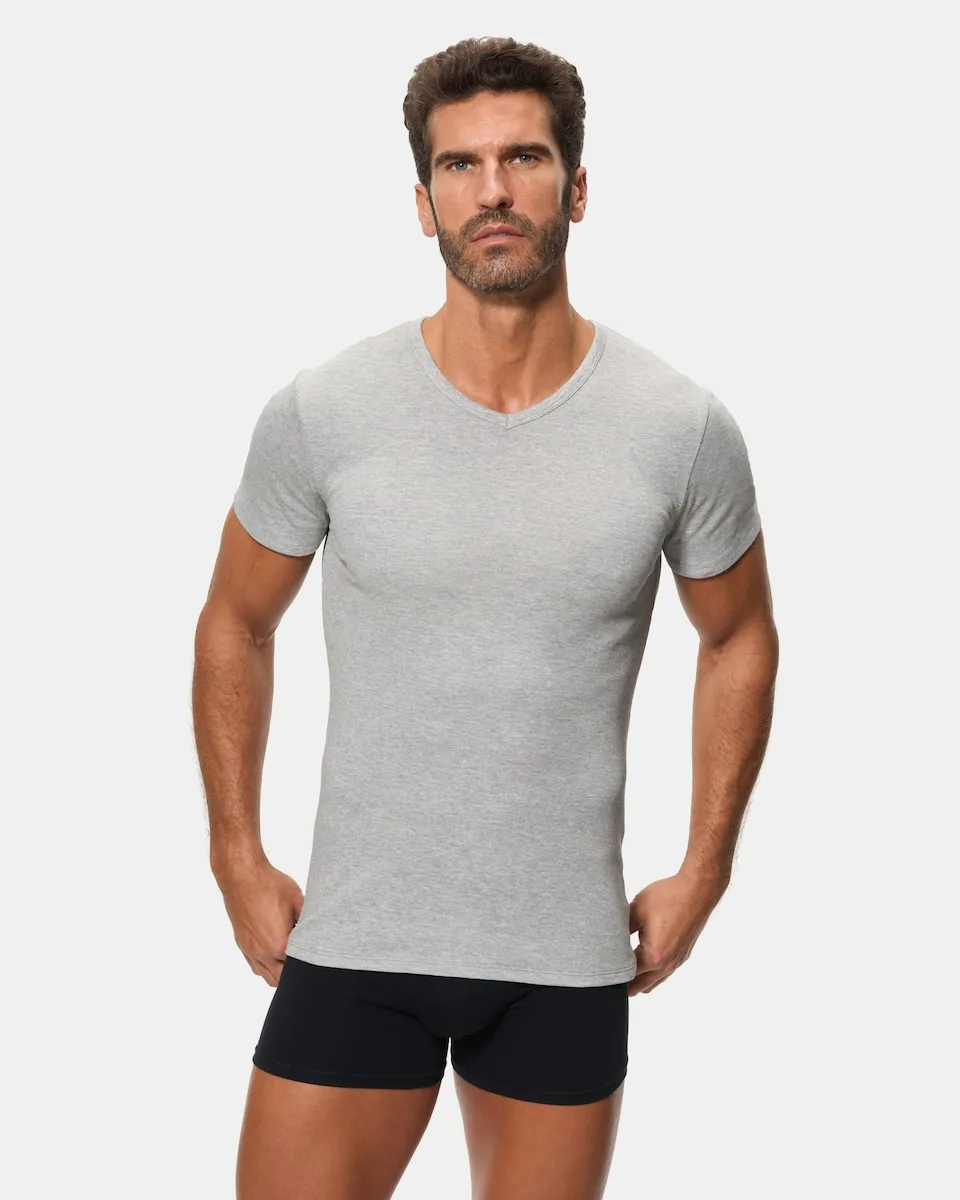 

Мужская термальная футболка из хлопка с коротким рукавом Abanderado, серый