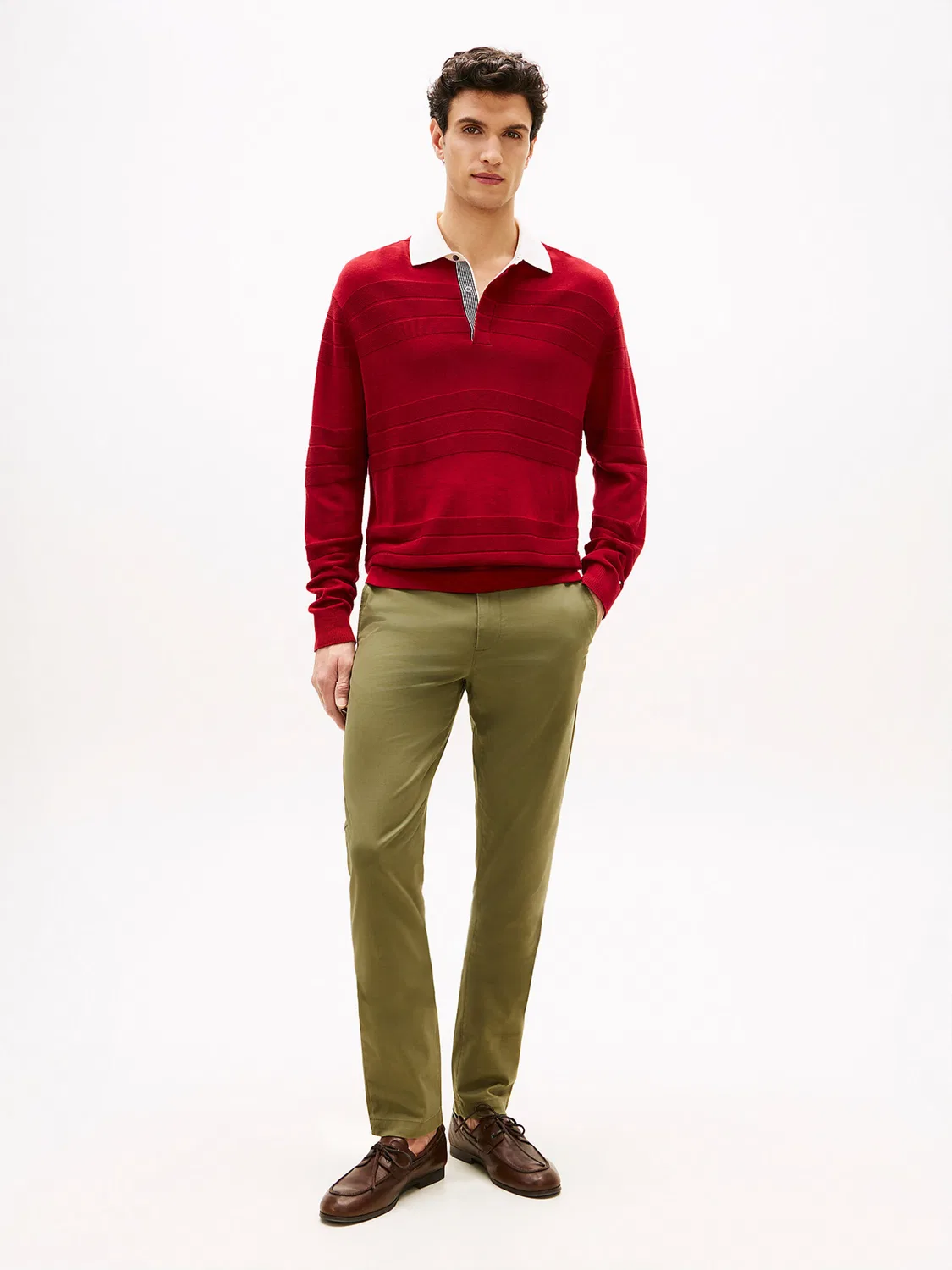 Брюки-чиносы зауженного кроя '1985 Bleecker' Tommy Hilfiger, Olive — фото 3