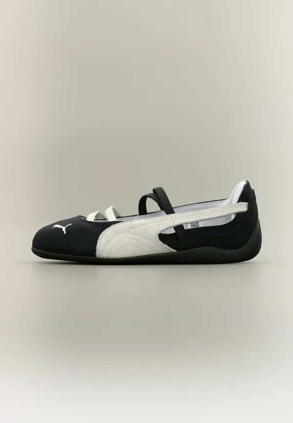 Балетки speedcat с ремешком на щиколотке Puma, Black/White/Warm White
