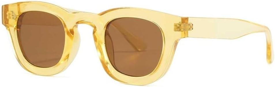 

Ретро круглые солнцезащитные очки для мужчин и женщин, модные винтажные очки для вождения, для путешествий на открытом воздухе, с защитой от УФ-излучения UV400 TVTBBVV, Yellow Brown