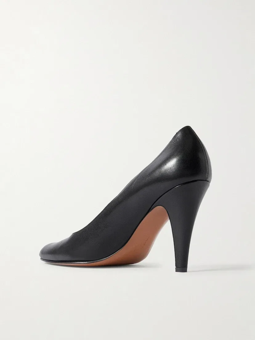 Кожаные туфли-лодочки Ornella THE ROW, черный — фото 3