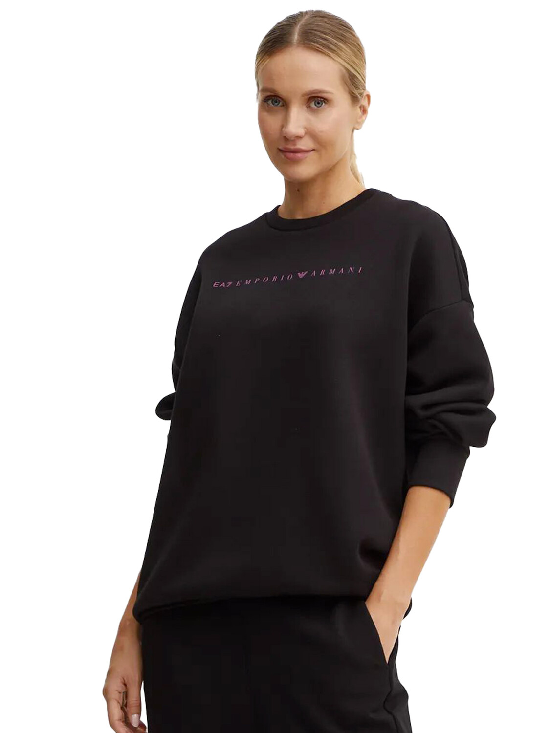 

Толстовка felpa girocollo oversize Ea7, черный