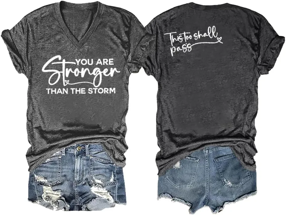 

Футболка с принтом "This Too Shall Pass" SameeFloral