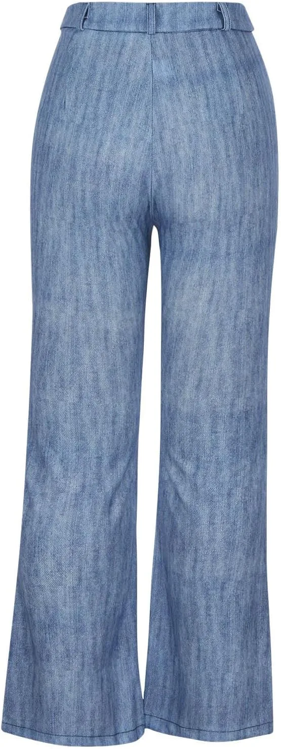 Джинсы для женщин Denim Pants Slim Low Waist с карманами — фото 4