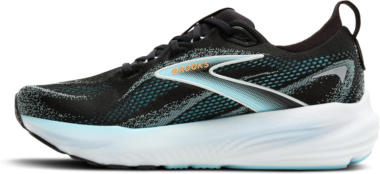 Мужские кроссовки Brooks Glycerin 22 нейтральной амортизации, черный/оранжевый — фото 3