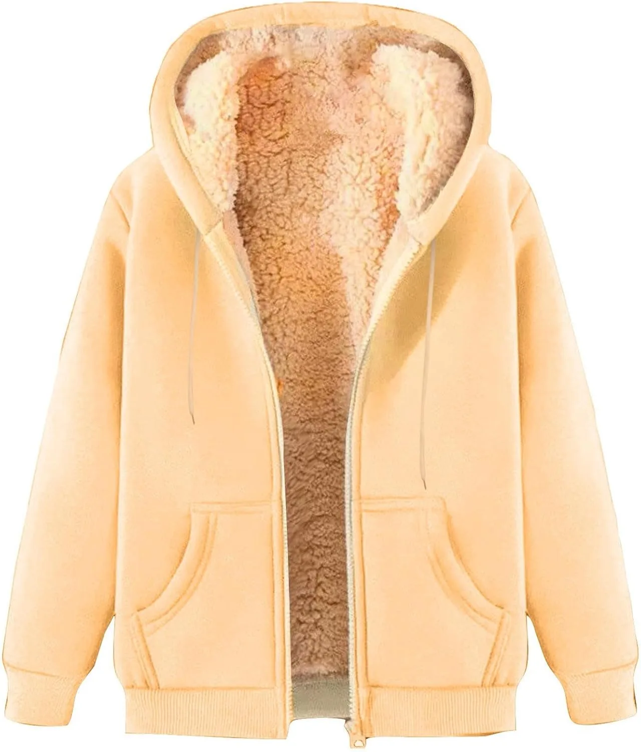 

Мужская флисовая худи-куртка с молнией Sherpa, свободный крой, утепленная, ветрозащитная