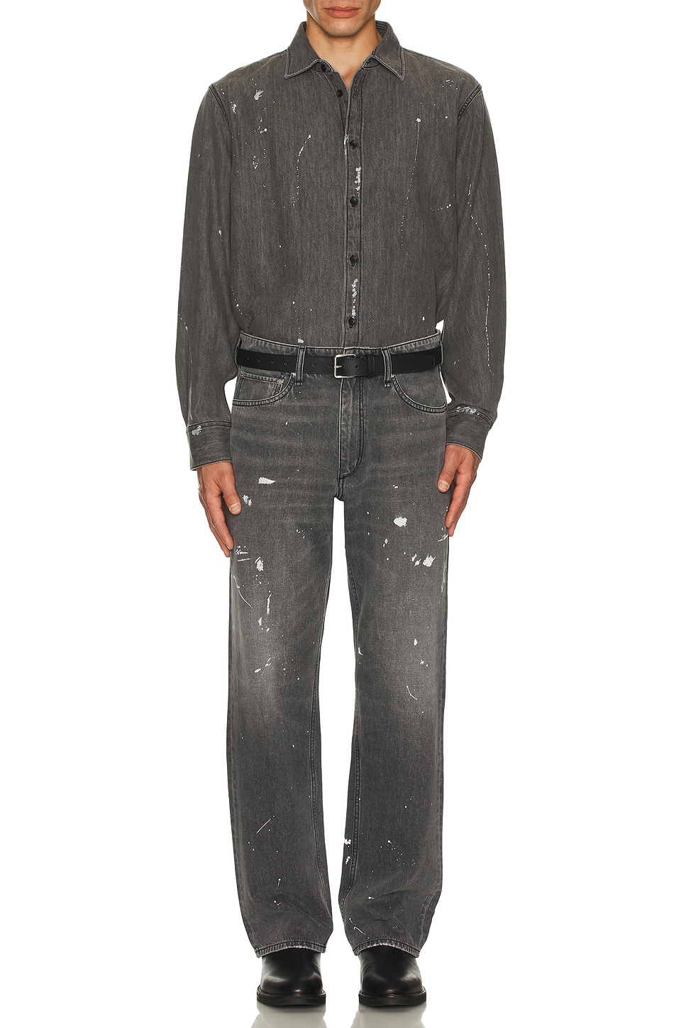 

Джинсовая рубашка Matthew Rag & Bone, Panited Charcoal