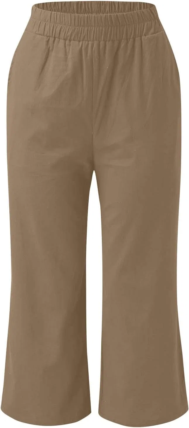 Брюки Casual, Linen, Хаки — фото 2