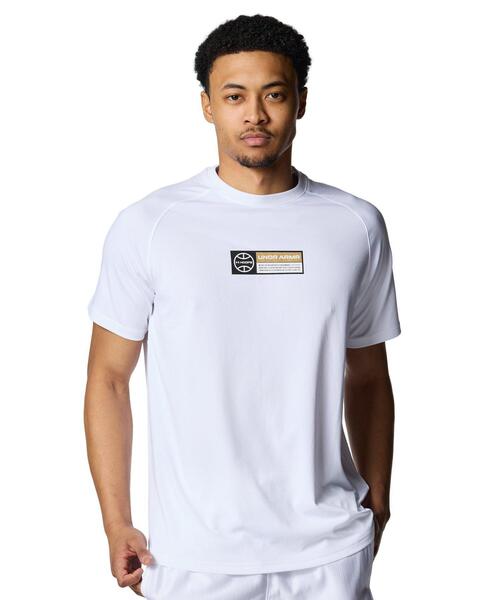 

Футболка с коротким рукавом, баскетбольная, мужская, с логотипом UA Tech UNDER ARMOUR, белый