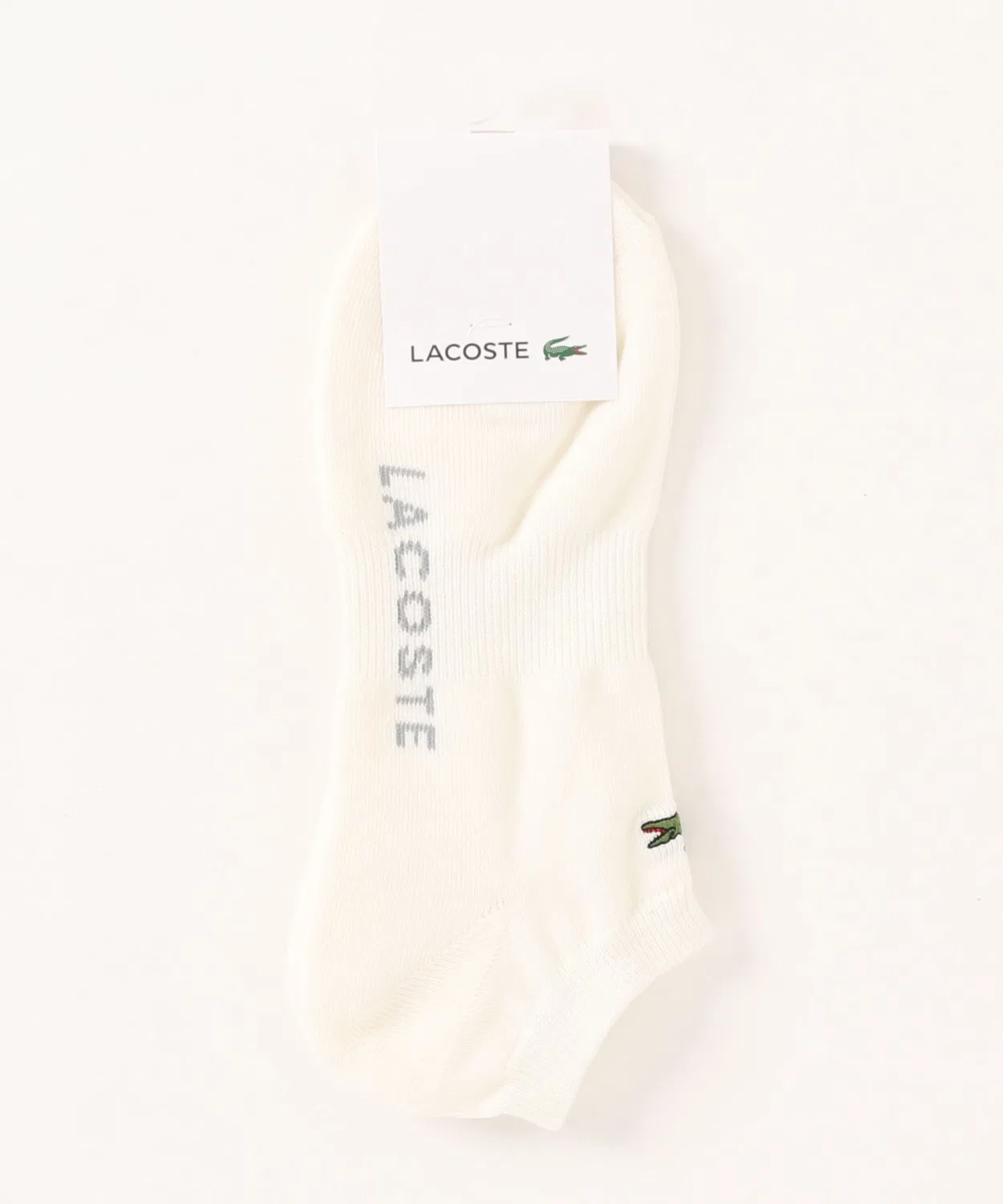 Носки Lacoste с логотипом на подошве, белые