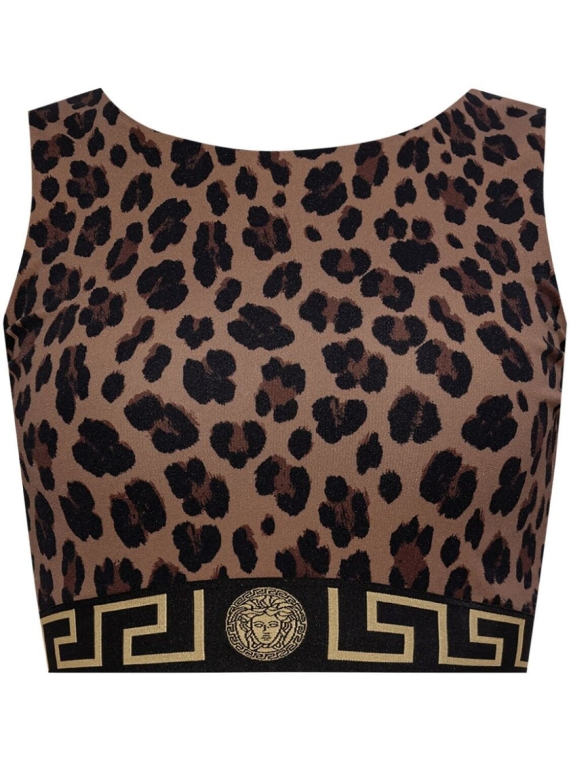 

Versace спортивный бюстгальтер с логотипом, коричневый