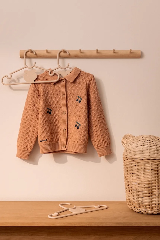 

Кардиган Jane Knit, детский кардиган из смесовой шерсти Liewood, оранжевый
