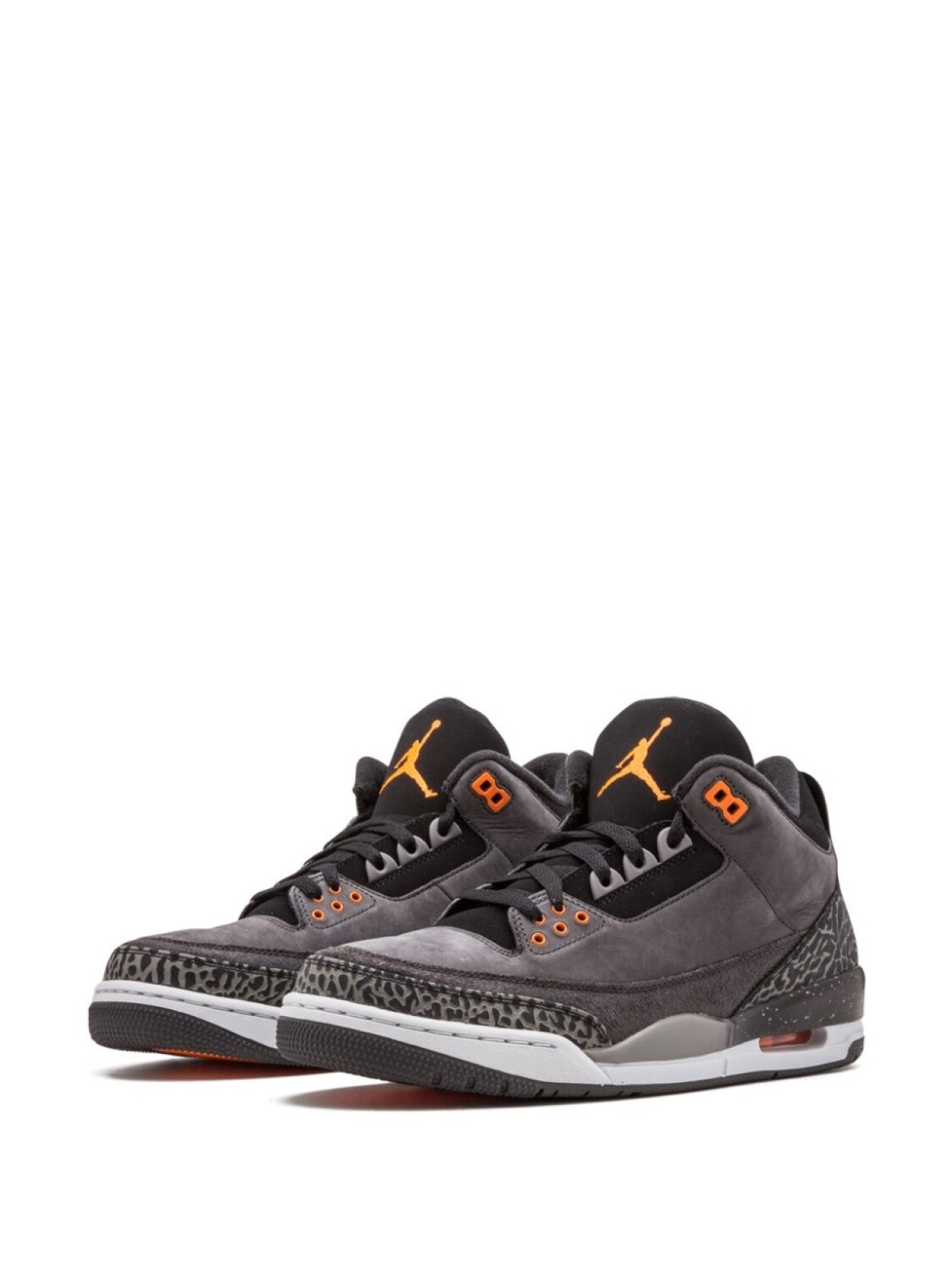 Кроссовки Jordan Air Jordan 3 Retro, серый/оранжевый — фото 2