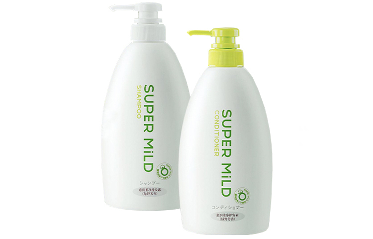 Super Mild Shiseido Green Meadow аромат, набор шампуня и кондиционера глубокой очистки большой емкости 600мл*2 — фото 3