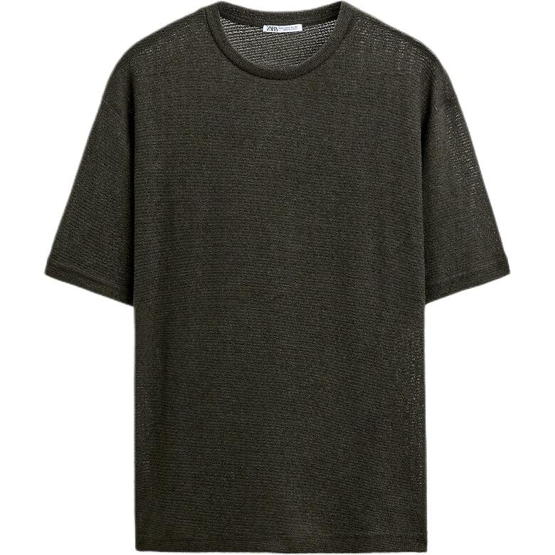 

Футболка мужская темно-коричневая Zara, коричневый