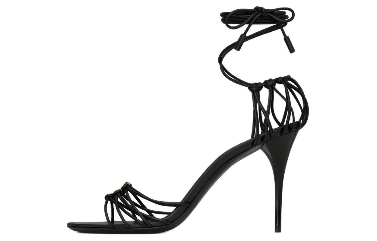 Женские сандалии Babylone с логотипом SAINT LAURENT, черный