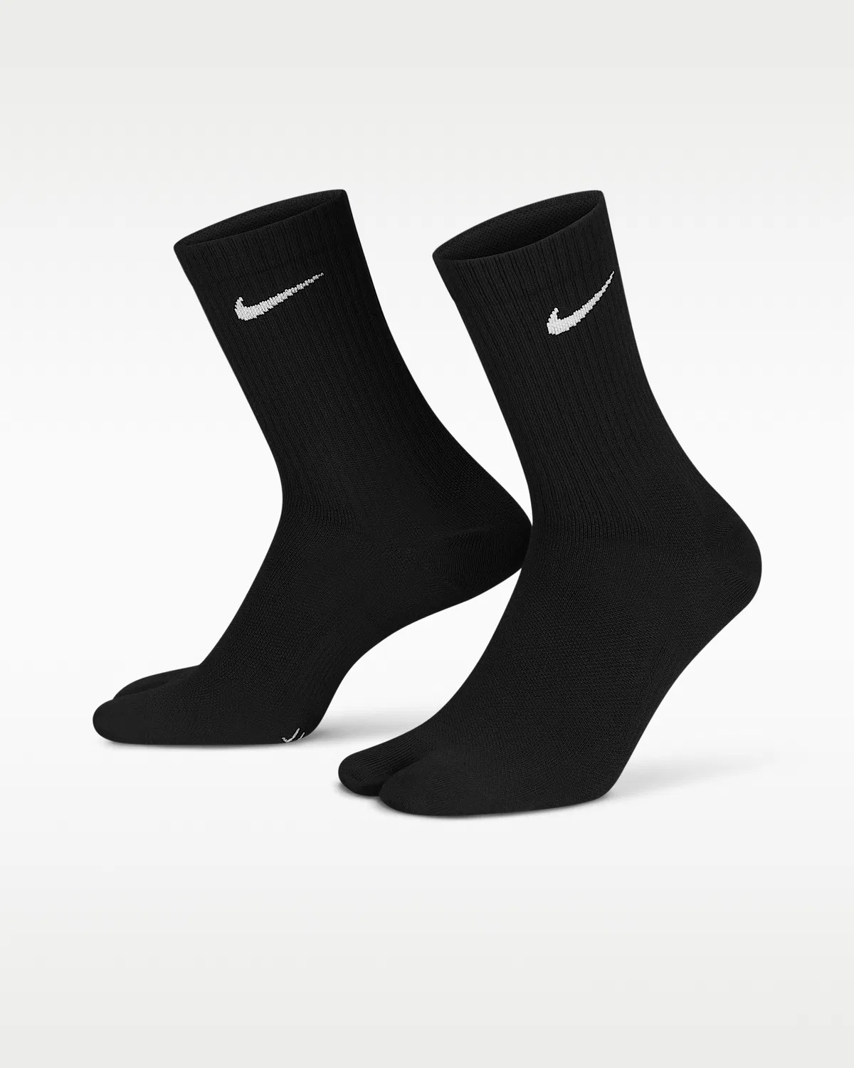 Nike Everyday Plus легкие носки с разрезным мыском, Black/White