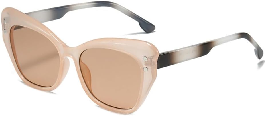 

Солнцезащитные очки UV400 - увеличенного размера "кошачий глаз" с заклепками, желейного цвета, для женщин и мужчин, для бега и активного отдыха UYPTK, Champagne Champagne