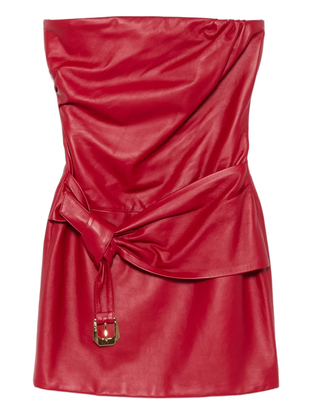 

Мини-платье без бретелек с поясом VERSACE, красный