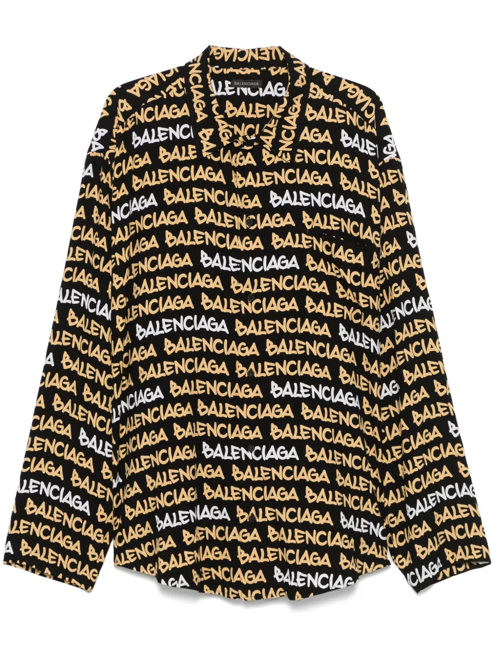 

Рубашка с логотипом Balenciaga, черный