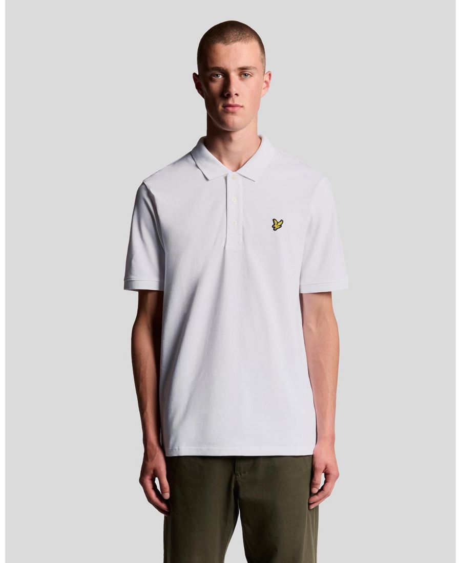 

Мужская однотонная рубашка поло Lyle & Scott, White