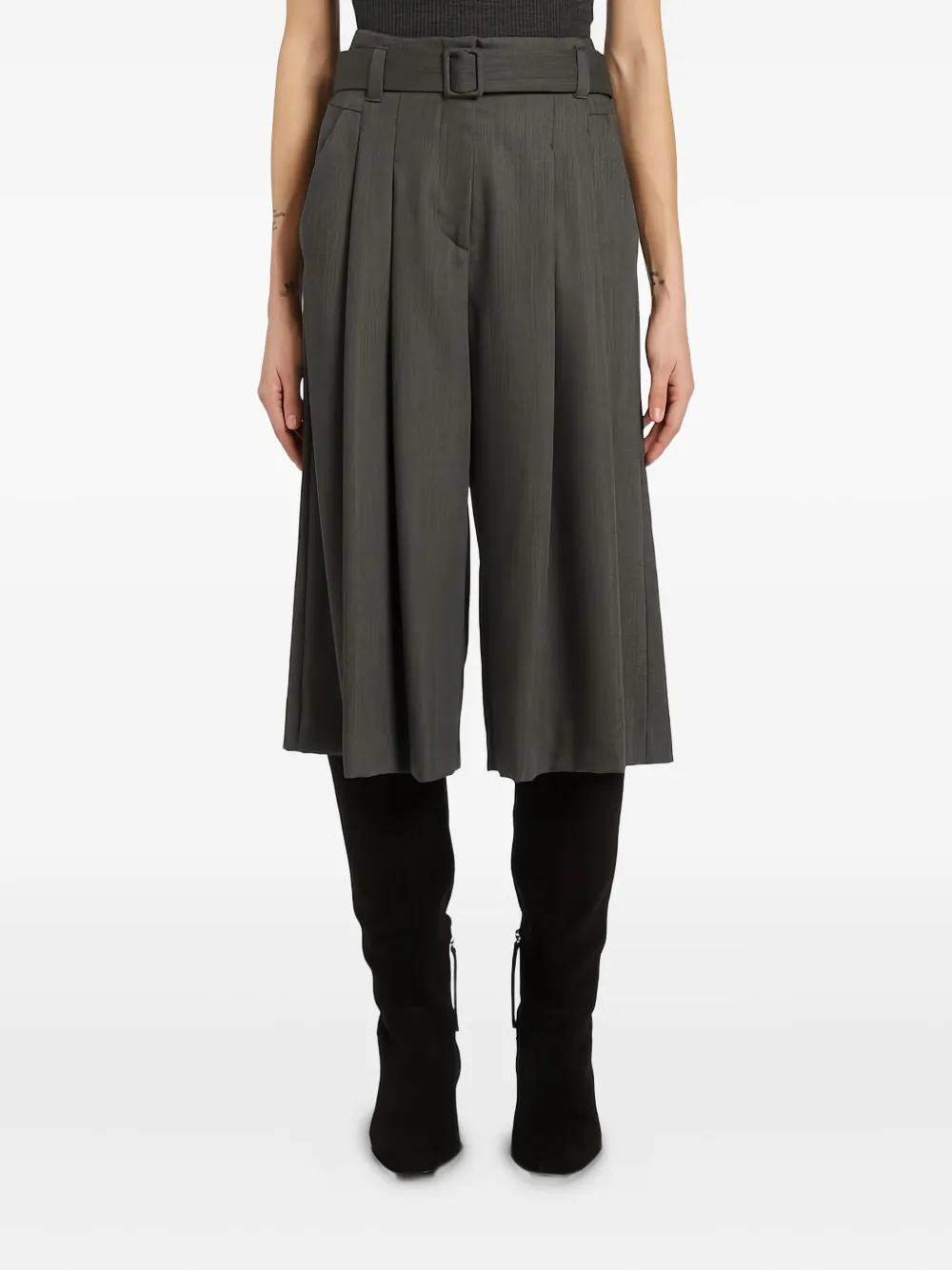 

Плиссированные кюлоты с поясом Marella, серый