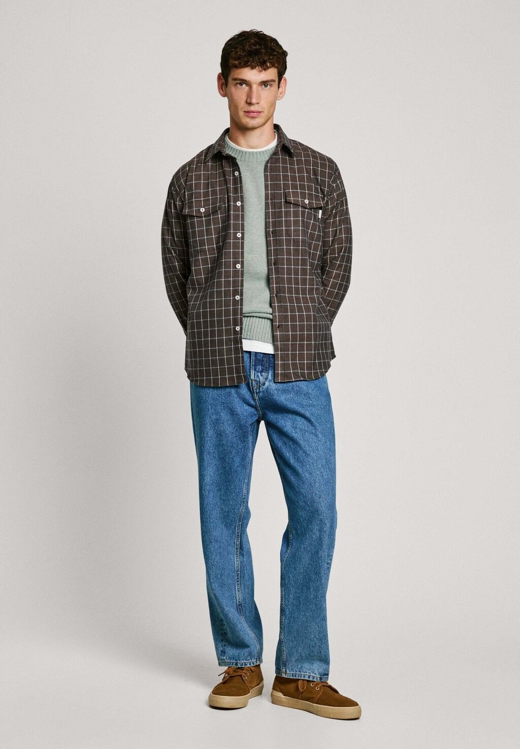 

Рубашка MESSON Pepe Jeans, коричневый
