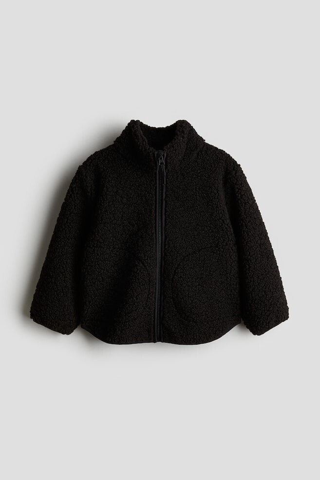 

Ветрозащитная куртка из флиса Тедди H&M, черный