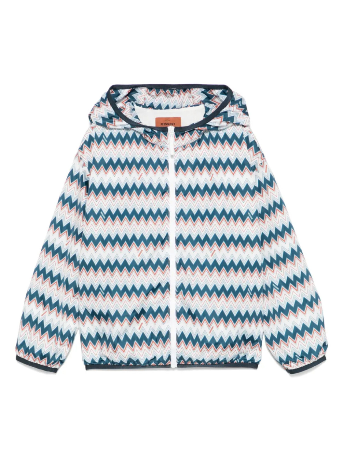 

Куртка Missoni Kids с зигзагообразным принтом, белый
