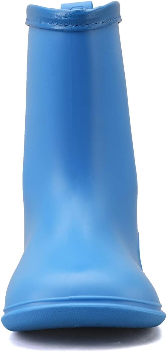 Gigididi Детские резиновые сапоги Rain Boot, короткие водонепроницаемые дождевые ботинки для малышей (малыш/маленький ребенок), Blue — фото 4