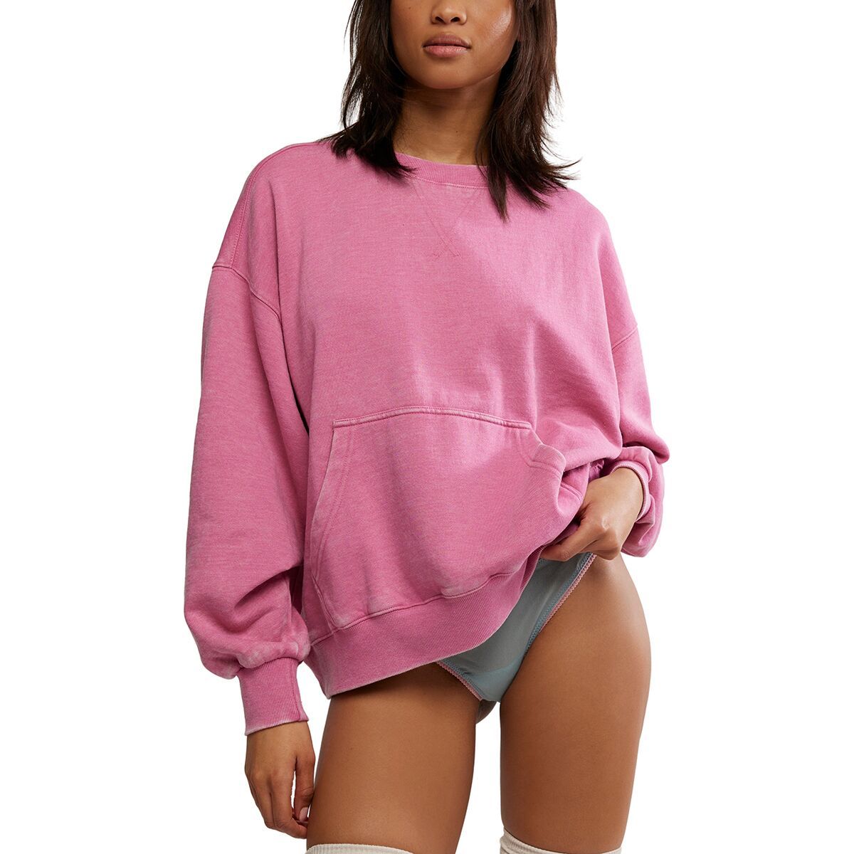 

Свитер Slow it down Free People, цвет cashmere rose