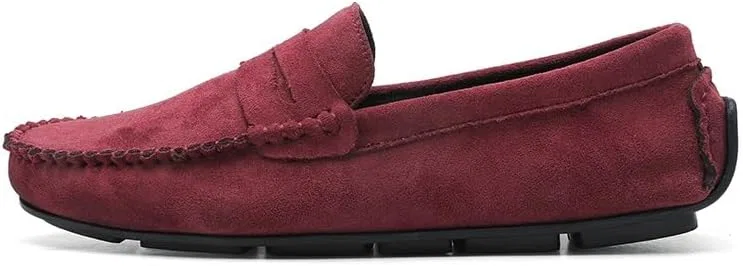 Лоферы мужские, замшевые, Penny Driving Loafers, красное вино SayfuR — фото 3