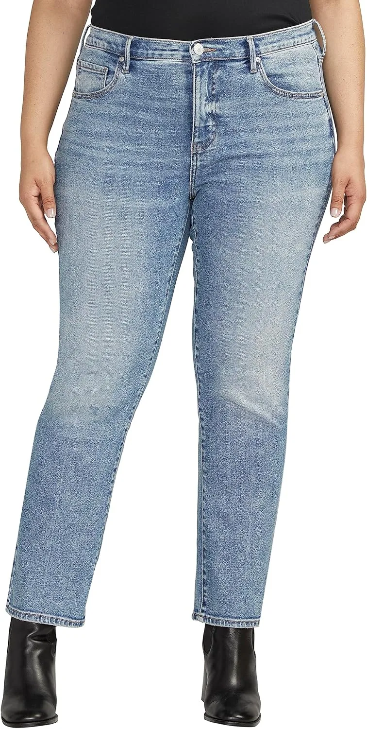 

Jag Jeans Women's Plus Size Cassie Mid Rise Slim Straight Leg