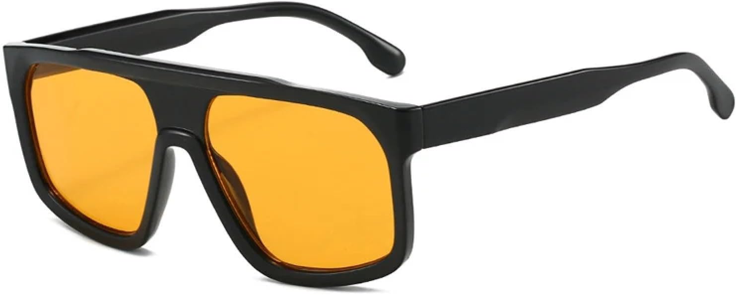 

Мужские солнцезащитные очки в стиле ретро, ​​модные, с прозрачным градиентным зеркальным покрытием, защита от УФ-излучения UV400. Женские солнцезащитные очки generic, Black Orange