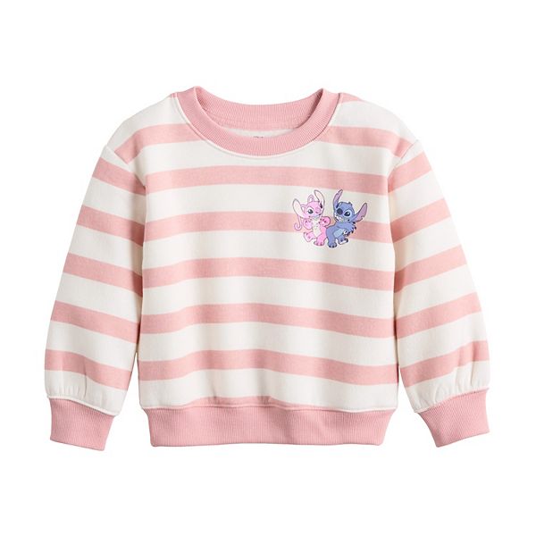

Детская толстовка disney's core fleece crew sweatshirt jumping beans Disney/Jumping Beans, Stripe Pink
