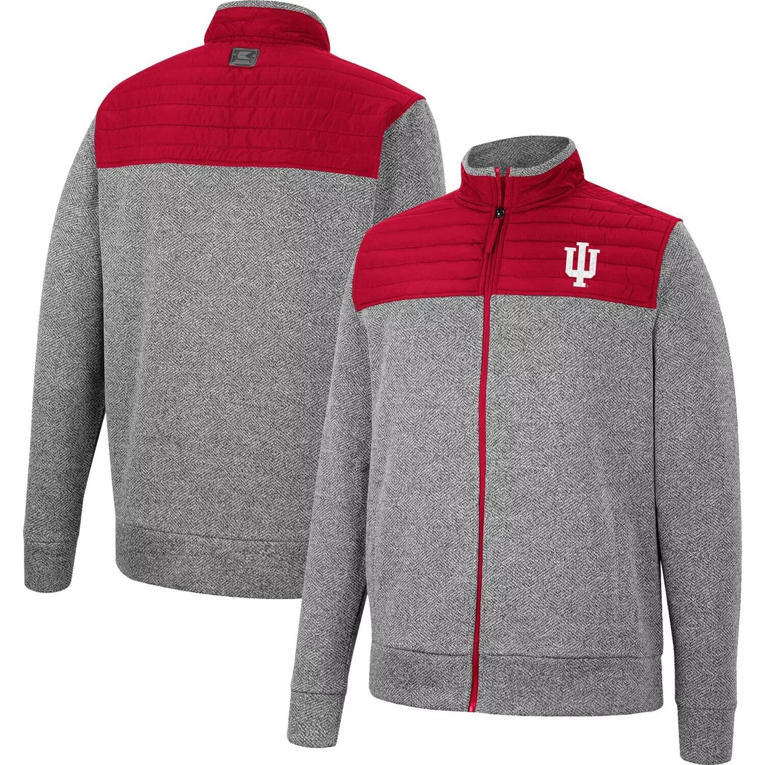 

Мужская серая/малиновая куртка Indiana Hoosiers с молнией во всю длину и узором «елочка» Colosseum, Серый, Мужская серая/малиновая куртка Indiana Hoosiers с молнией во всю длину и узором «елочка» Colosseum