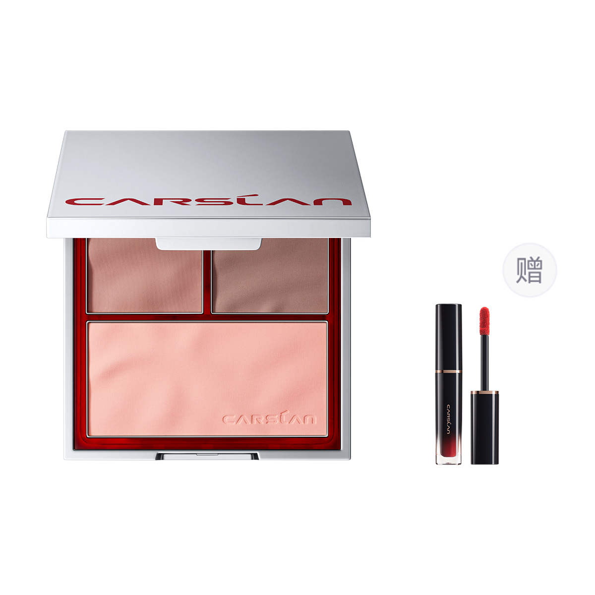 Палетка румян Pompompurin Three Color Cheek Powder Blush 10,5г Carslan — фото 2