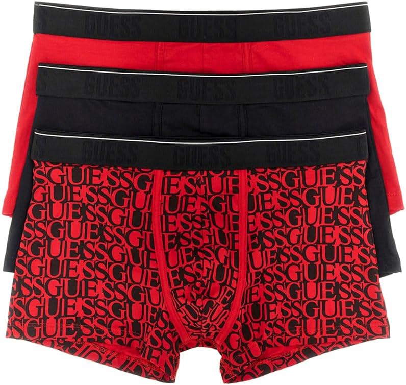 

GUESS мужские боксеры Joe Boxer 3 шт, Red Guess Seal